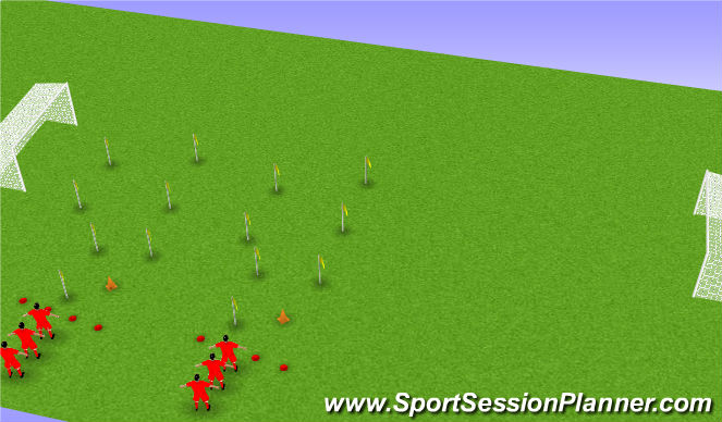Football/Soccer Session Plan Drill (Colour): Fitness continued