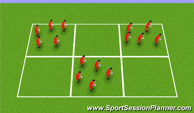 Football/Soccer Session Plan Drill (Colour): Juggling