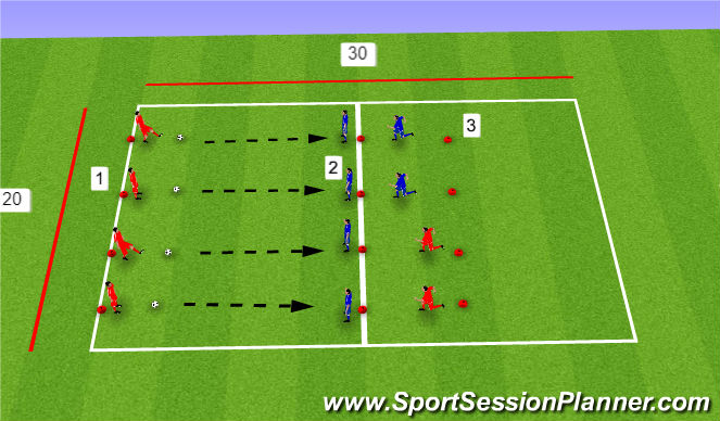 Football/Soccer Session Plan Drill (Colour): Skill