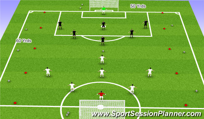 Football/Soccer Session Plan Drill (Colour): Global #1 - 7v7 game