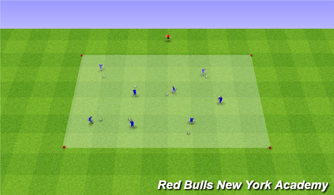 Football/Soccer Session Plan Drill (Colour): Dribbling - WU