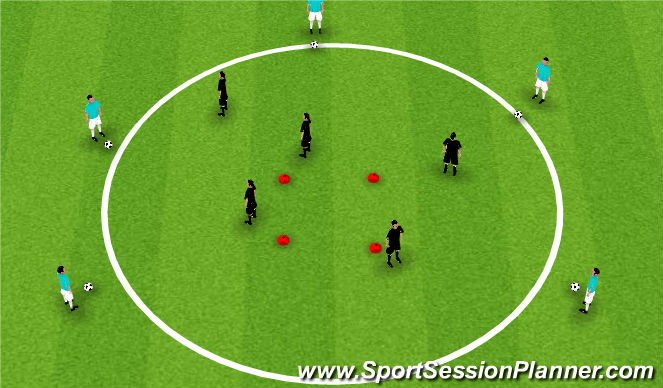 Football/Soccer Session Plan Drill (Colour): Warm Up