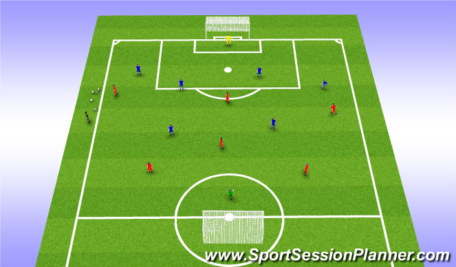 Football/Soccer Session Plan Drill (Colour): Training Game