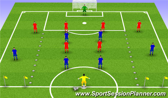 Football/Soccer Session Plan Drill (Colour): Shadow Play