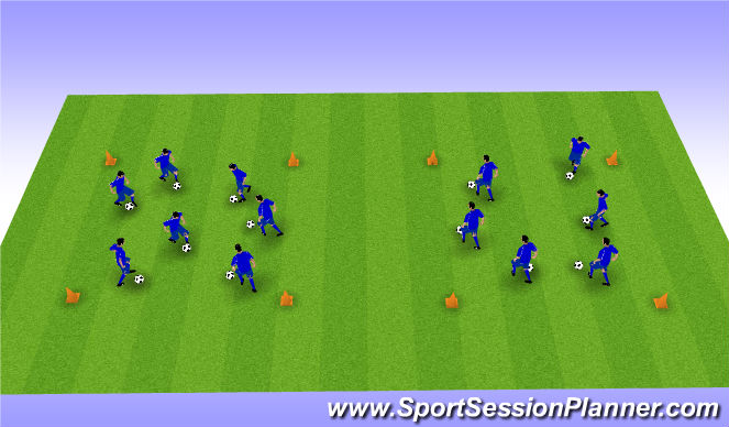 Football/Soccer Session Plan Drill (Colour): Ballarbeit