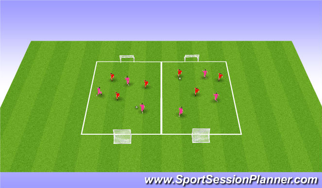 Football/Soccer Session Plan Drill (Colour): Initial Game