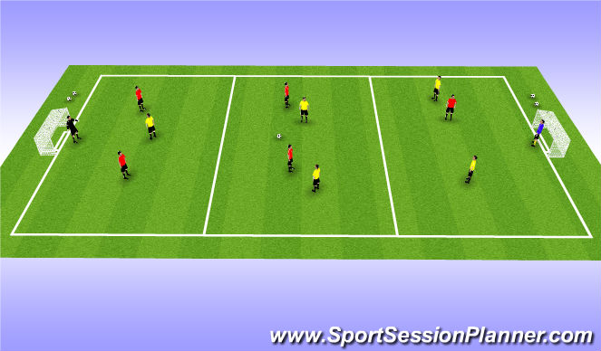 Football/Soccer Session Plan Drill (Colour): SSG (20min)