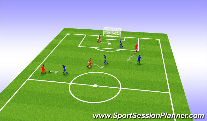 Football/Soccer Session Plan Drill (Colour): Warm Up