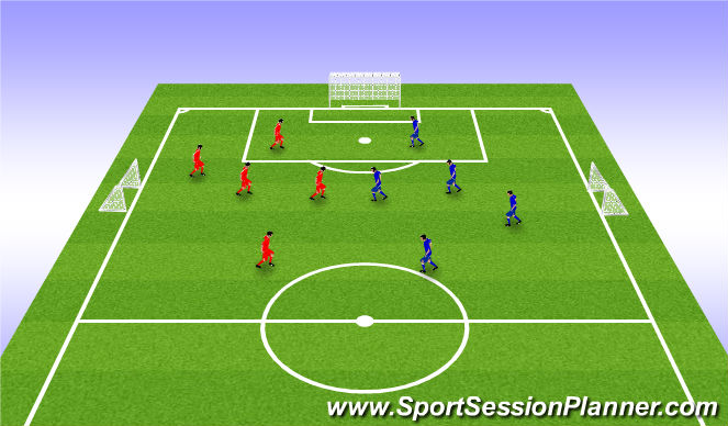 Football/Soccer Session Plan Drill (Colour): SSG