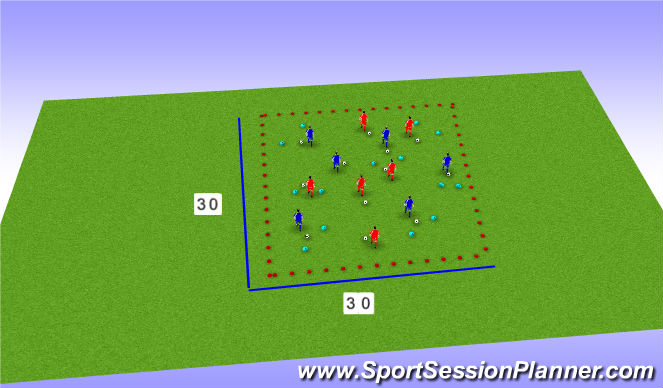 Football/Soccer Session Plan Drill (Colour): Technical