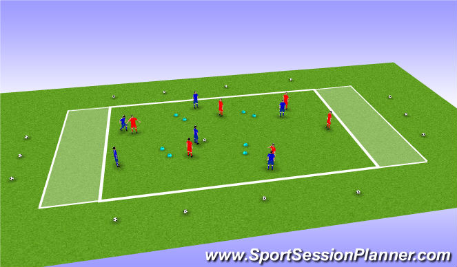 Football/Soccer Session Plan Drill (Colour): SSG