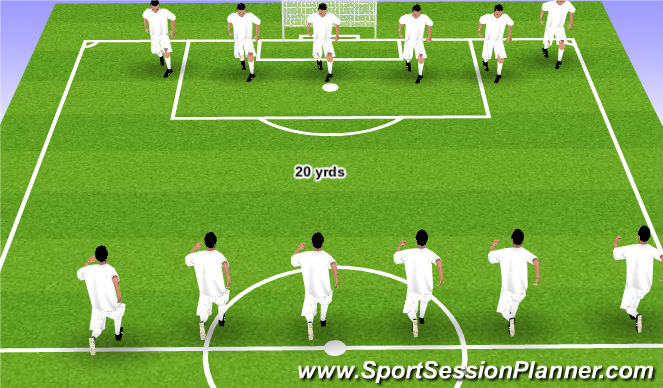 Football/Soccer Session Plan Drill (Colour): Cool Down - Recovery Time