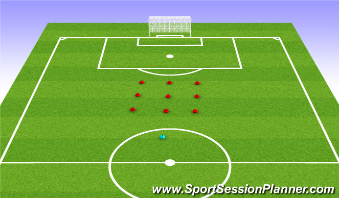 Football/Soccer Session Plan Drill (Colour): TIC TAC TOE