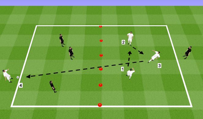 Football/Soccer Session Plan Drill (Colour): Warm Up - Technical - King Louis Passing