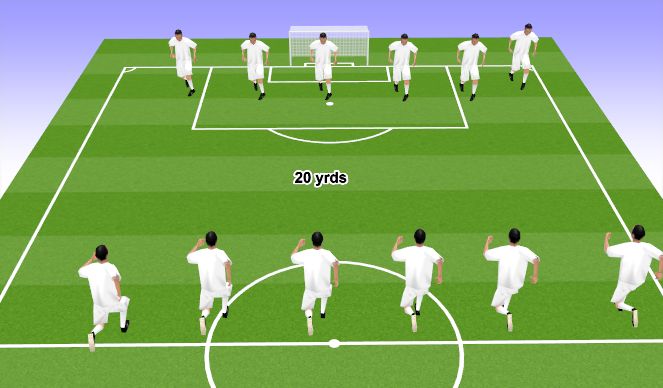 Football/Soccer Session Plan Drill (Colour): Cool Down - Recovery Time