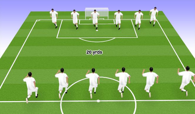 Football/Soccer Session Plan Drill (Colour): Cool Down - Recovery Time