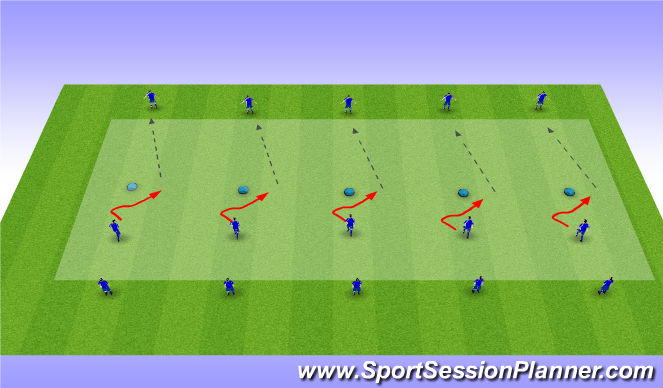 Football/Soccer Session Plan Drill (Colour): Arrival Activity