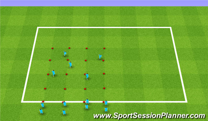 Football/Soccer Session Plan Drill (Colour): Warm Up