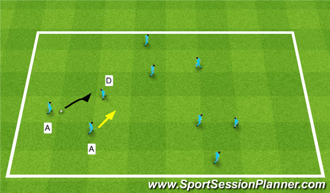 Football/Soccer Session Plan Drill (Colour): Warm Up Activity