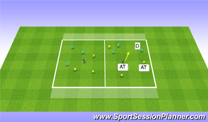 Football/Soccer Session Plan Drill (Colour): Skill Phase