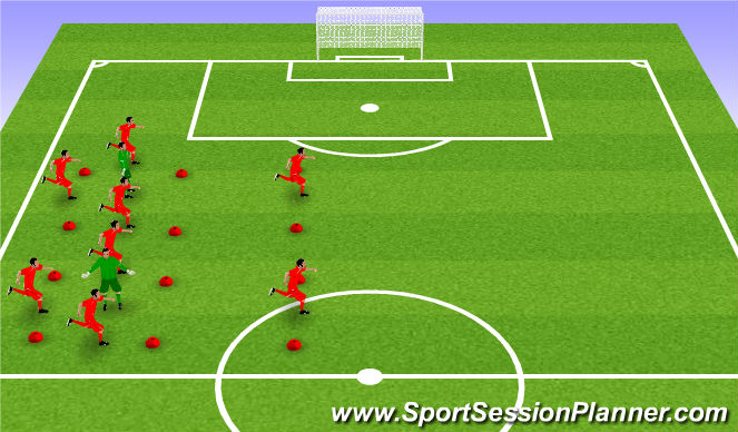 Football/Soccer Session Plan Drill (Colour): Rondo