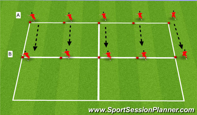 Football/Soccer Session Plan Drill (Colour): Warm up