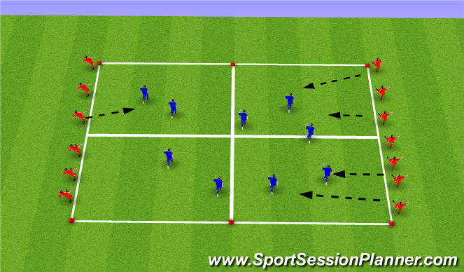 Football/Soccer Session Plan Drill (Colour): Pirates of the Caribbean