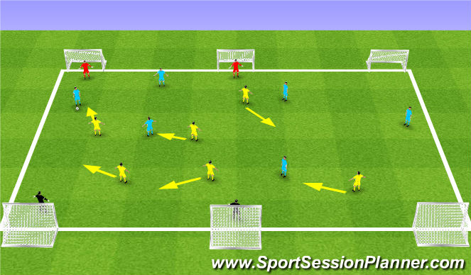Football/Soccer Session Plan Drill (Colour): Skill Phase