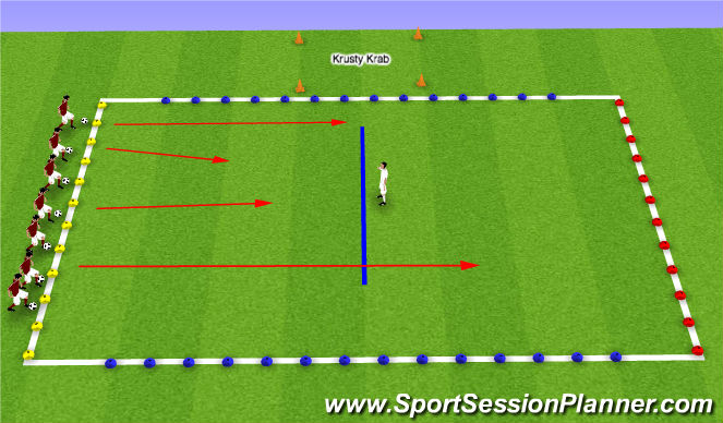 Football/Soccer Session Plan Drill (Colour): Spongebob Squarepants