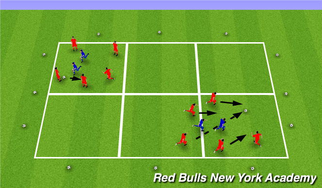 Football/Soccer Session Plan Drill (Colour): Warm up
