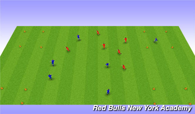 Football/Soccer Session Plan Drill (Colour): Four Box Possession
