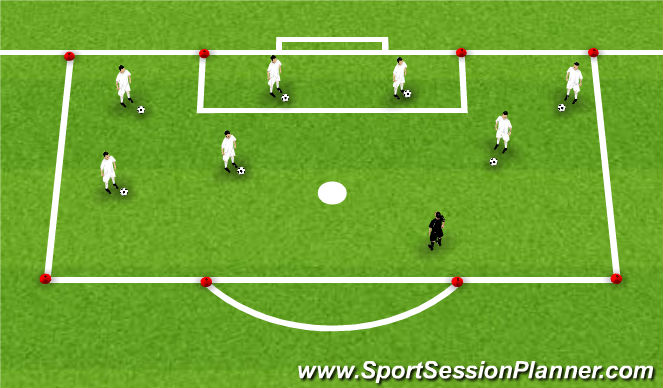 Football/Soccer Session Plan Drill (Colour): Stuck in the mud