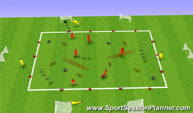 Football/Soccer Session Plan Drill (Colour): Opposed ball mainpulation