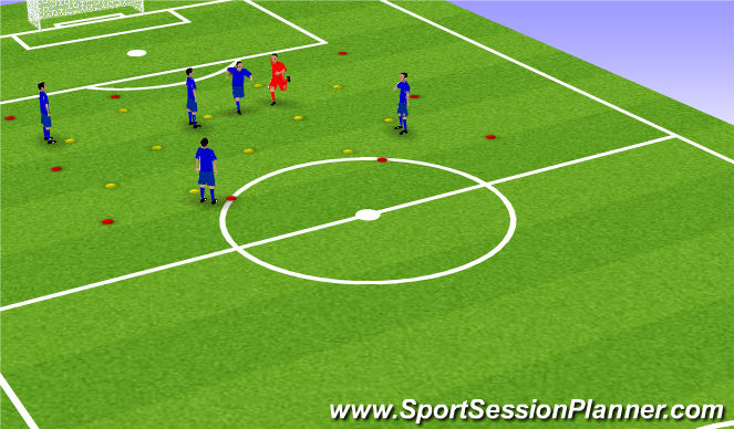 Football/Soccer Session Plan Drill (Colour): 熱身
