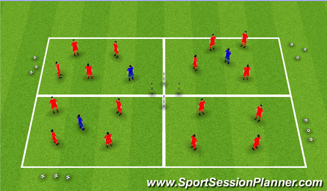 Football/Soccer: Rondo Work (Technical: Movement off the ball, Difficult)