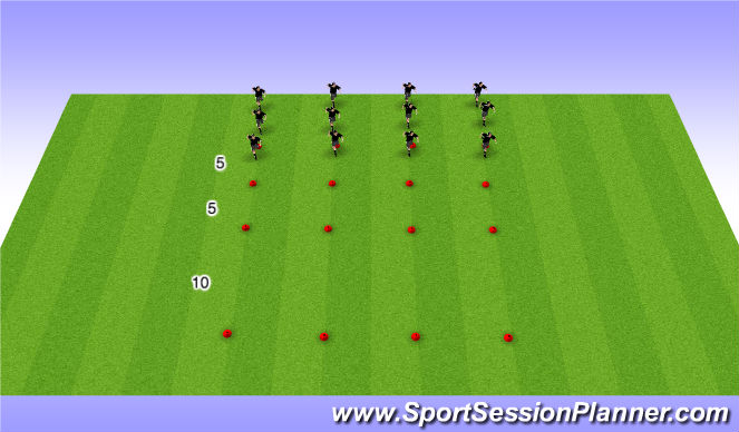Football/Soccer Session Plan Drill (Colour): Dynamic Stretch/Locomotion