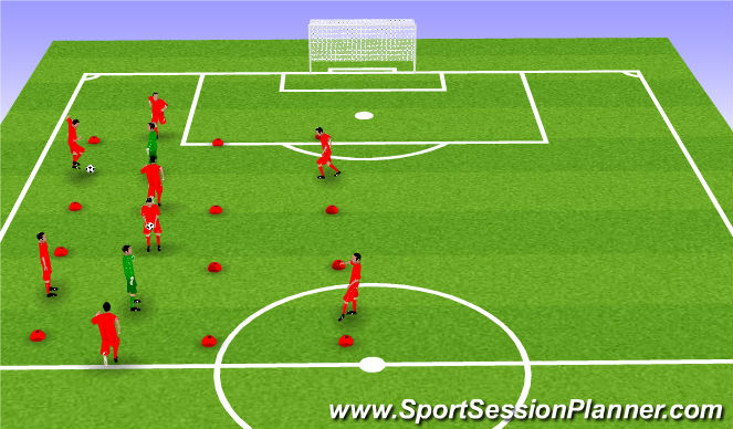 Football/Soccer Session Plan Drill (Colour): Rondo 1