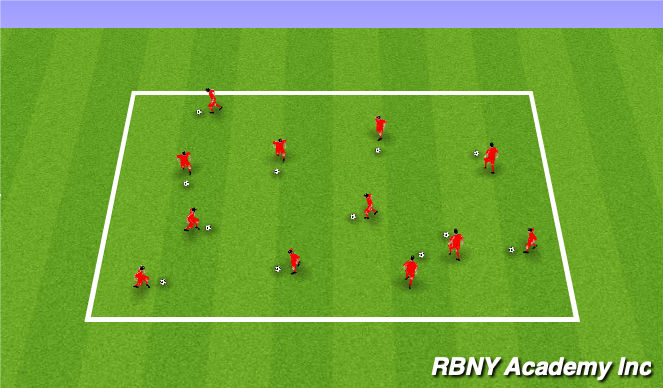 Football/Soccer Session Plan Drill (Colour): Warm Up