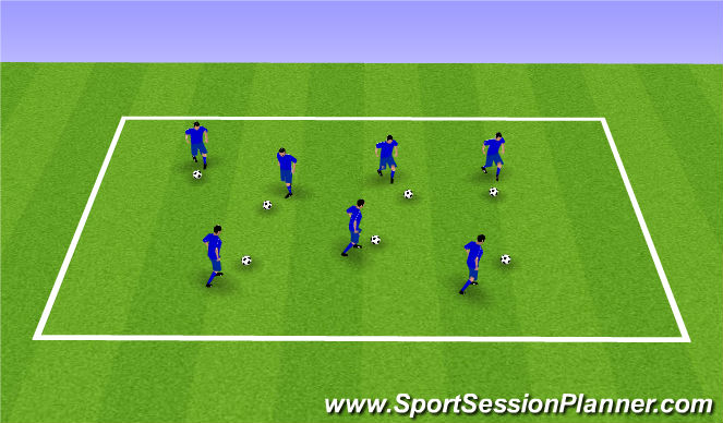 Football/Soccer Session Plan Drill (Colour): Warm-Up 7