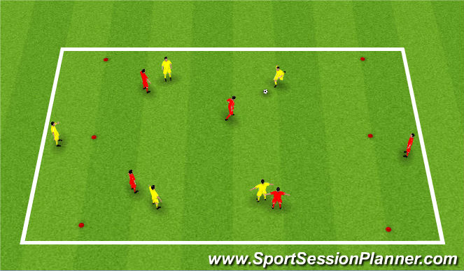 Football/Soccer Session Plan Drill (Colour): Game Related