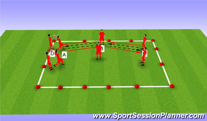 Football/Soccer Session Plan Drill (Colour): Warm up
