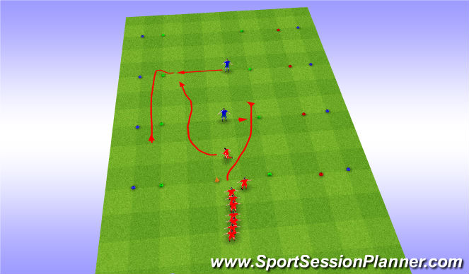 Football/Soccer Session Plan Drill (Colour): Un-Opposed-Tag Game