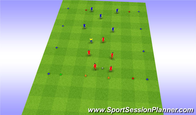 Football/Soccer Session Plan Drill (Colour): Modified game