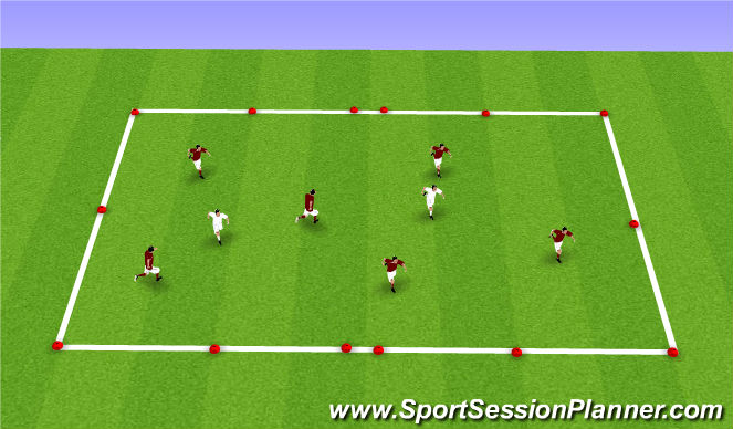 Football/Soccer Session Plan Drill (Colour): Warm-up/Activator