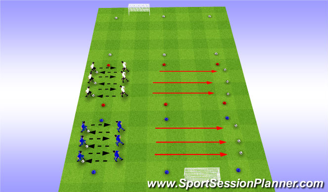 Football/Soccer Session Plan Drill (Colour): Endurance 1