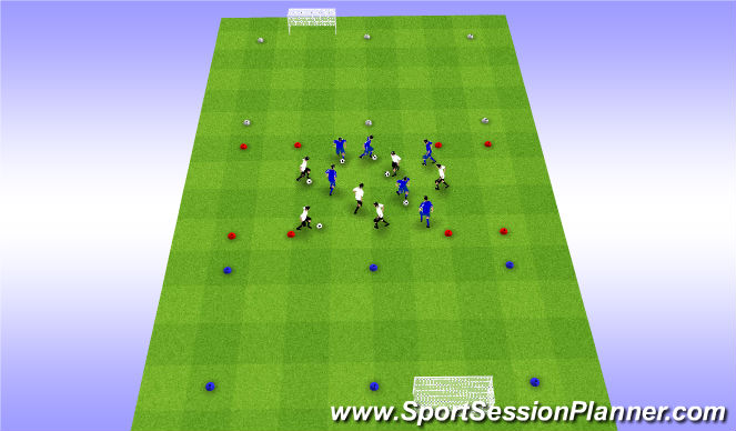 Football/Soccer Session Plan Drill (Colour): Endurance 2