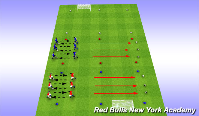 Football/Soccer Session Plan Drill (Colour): Warm-up