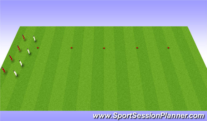 Football/Soccer Session Plan Drill (Colour): shuttle run