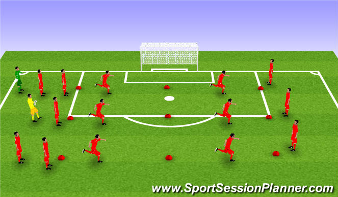 Football/Soccer Session Plan Drill (Colour): Warm Up
