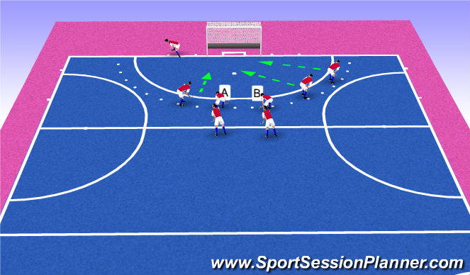 Hockey Session Plan Drill (Colour): PCA Set up + Routines